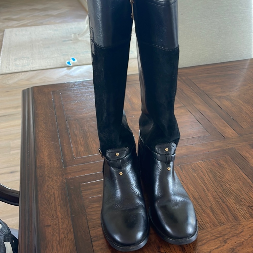 Tory Burch leather and suade boots